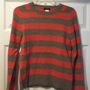 J. Crew striped crew neck sweater