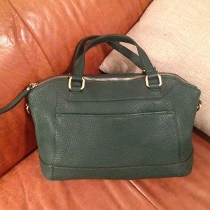 Isaac Mizrahi evergreen leather bag
