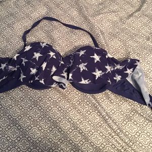 Navy/white bikini top