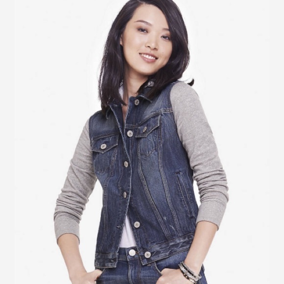 NWT Express hooded denim jacket
