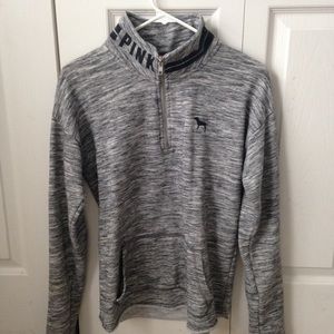 Victoria's Secret PINK grey half zip up