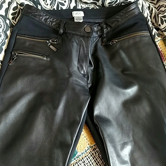 Cache leather pair of pants/laggings size 4