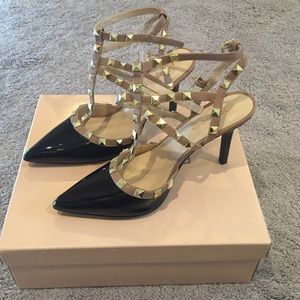 BCBG studded heals