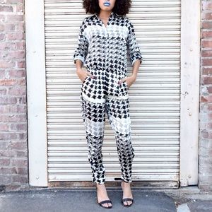 Houndstooth romper
