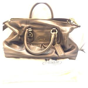 Coach bronze Ashley leather satchel