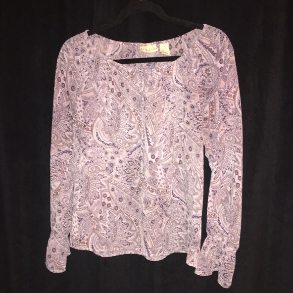 Vintage Flowy Floral long-sleeved tunic