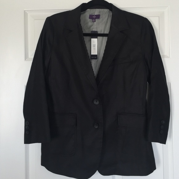 NYDJ Jackets & Blazers - NWT NYDJ black linen blazer