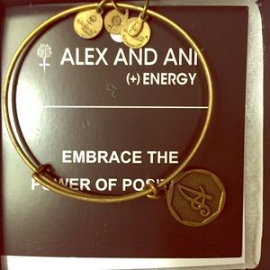 Alex and Ani initial 'a' bangle