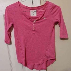 Pink Button Down Abercrombie Top