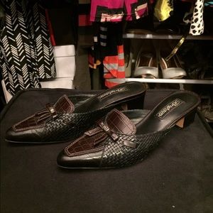 Brighton Leather Mules Slides 7