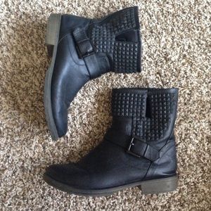 Black stud boots