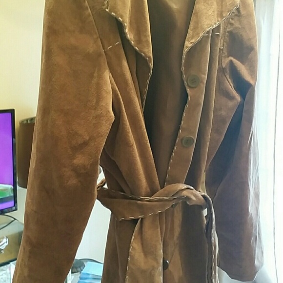 Quarter length suede coat