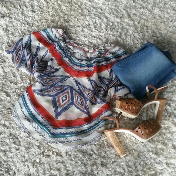 DONATED - Lucky Brand Fun Flirty Semi-Sheer Top - Picture 1 of 4