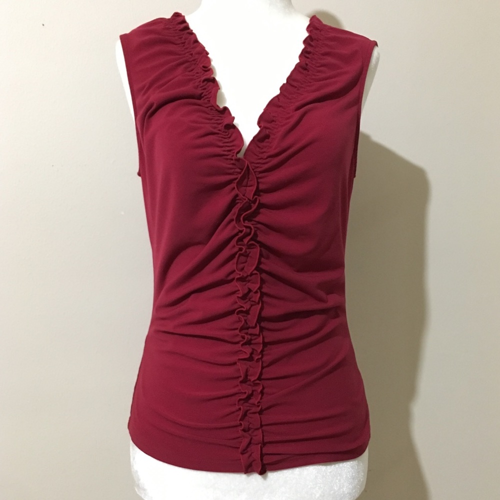 {EXPRESS} Red Ruffle Top