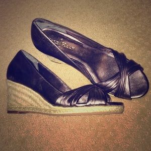 Metallic Silver Cole Haan Nike Air wedges