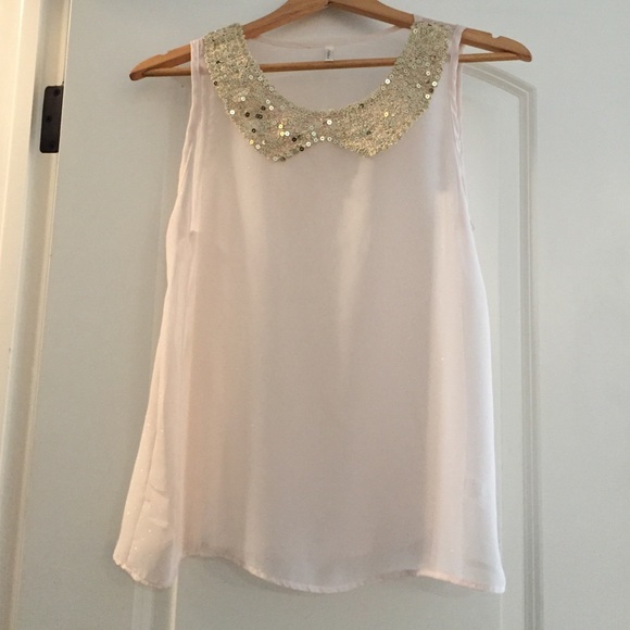 Sheer Top with collar