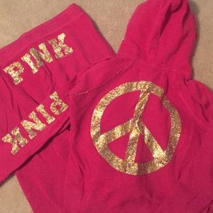 Victoria Secret Pink bling hoodie set