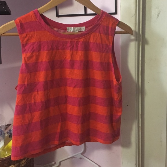Forever 21 crop top, muscle tee.