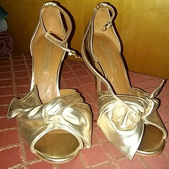 BCBG Strap Gold Heels
