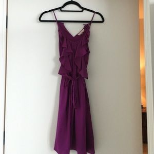 NWOT Rebecca Taylor Purple Silk Dress- Size 2