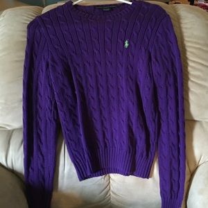 Women's Polo cable knit sweater