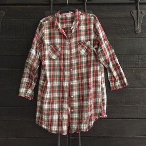 Victoria's Secret plaid pajama top