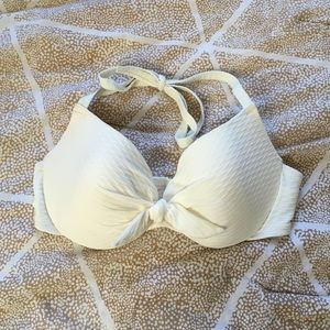 White Halter Bikini Top