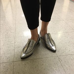 Addt'l photos of Derek Lam silver metallic loafers