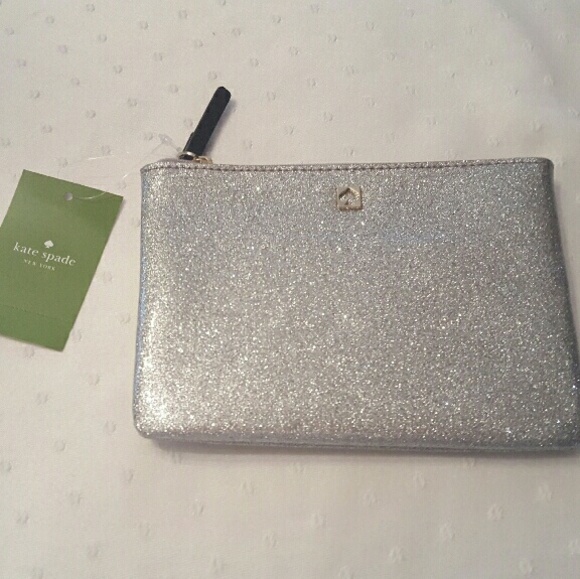 Kate Spade Mavis Street Silver Mini Pouch