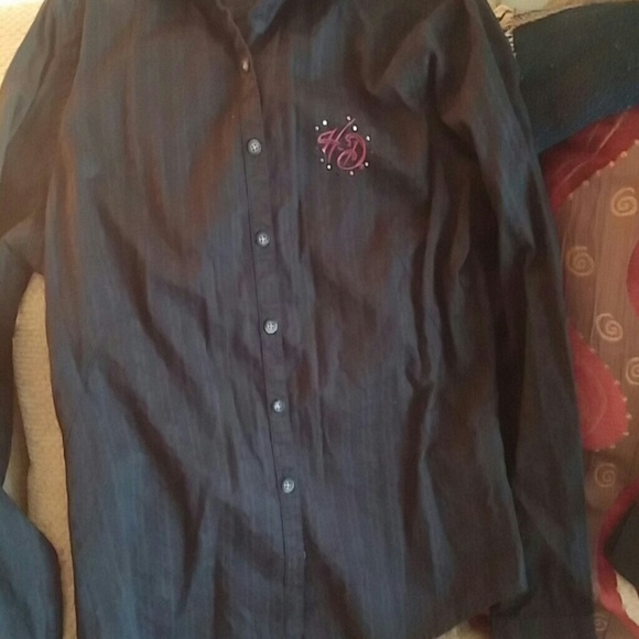 Embroidered Harley Davidson long sleeve shirt