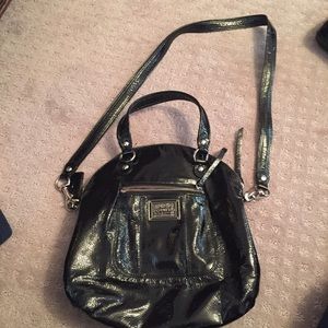 Coach black patent leather bag-poppy collection