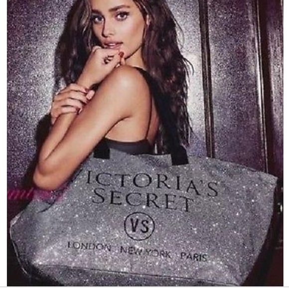 Victoria's Secret glitter weekender bag!