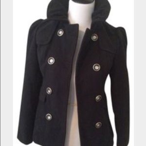 💥Black pea coat in excellent condition.