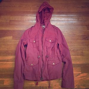 LA hearts maroon jacket