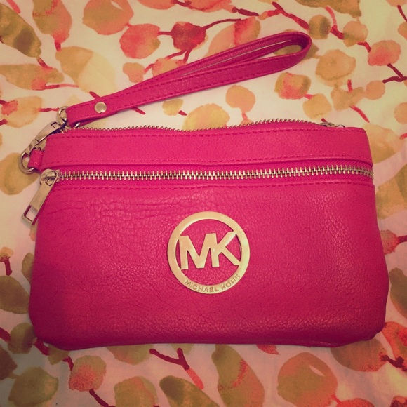 Trendy Pink Wristlet