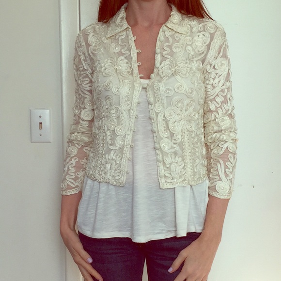 Beaded, Cropped Jacket