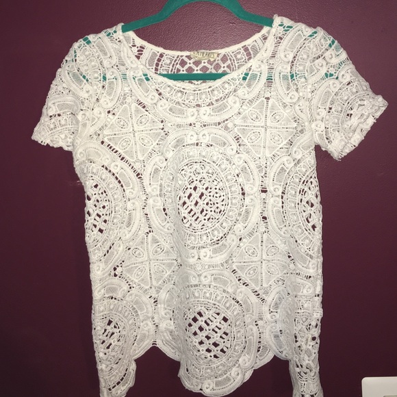 All lace white shirt