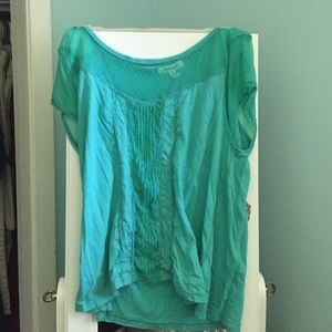 Turquoise Lacey top