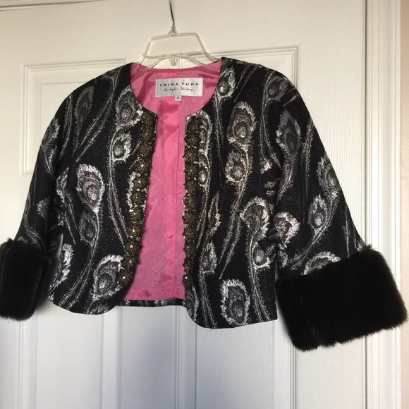 Trina Turk cocktail crop jacket