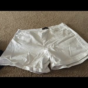 White denim shorts