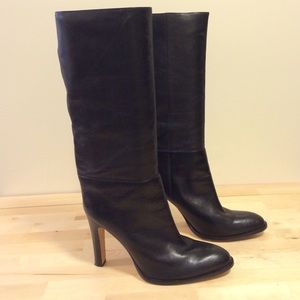 BCBG Max Azria Black Boots! Chic! Tall Wide Shaft
