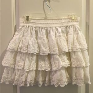 Hollister lace tiered mini skirt