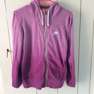 Nike purple ombré zip up hoodie