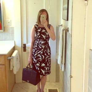 Black and white sheath dress