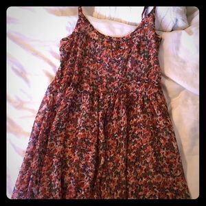 Thin Strap Floral Chiffon Tank