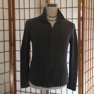 Eddie Bauer Zip Front Sweater