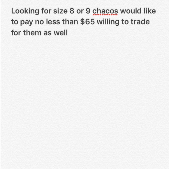 Looking for chacos