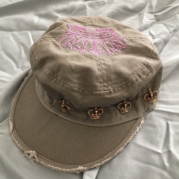 Brokedown cadet green/pink distressed crown hat