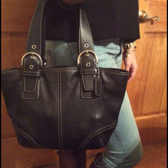 Coach buckle tote