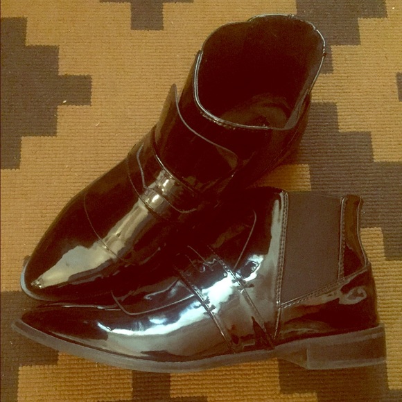 Asos patent leather booties